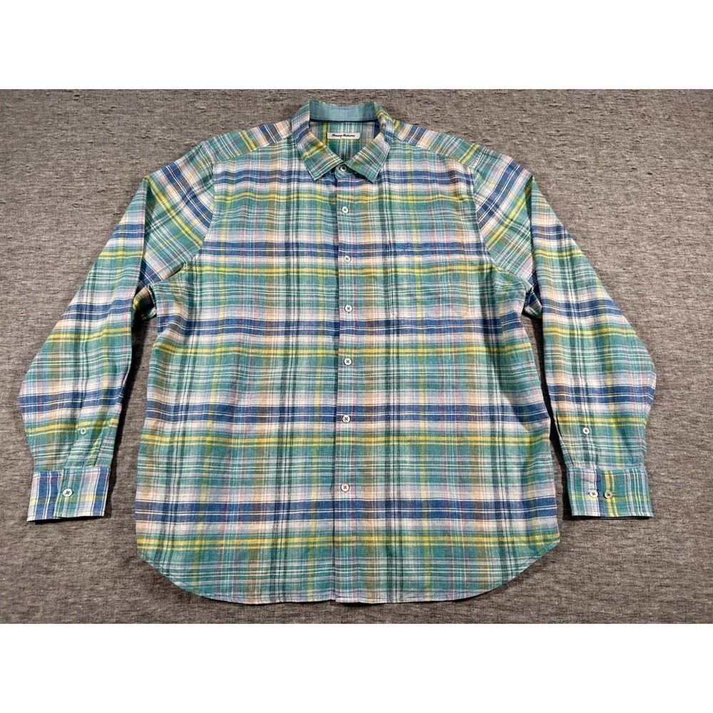 Tommy Bahama Relax Island Zone Linen Shirt Mens Extra Large Multi Color